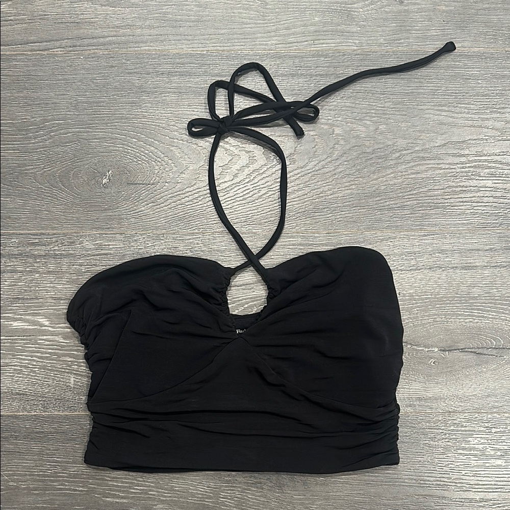 Abercrombie & Fitch Black Halter Crop Top